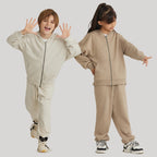 Children Sports Fitness 100% cotton Zip Up Hoodie LL-BW15 print logo 16