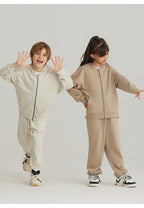 Children Sports Fitness 100% cotton Zip Up Hoodie LL-BW15 print logo 32