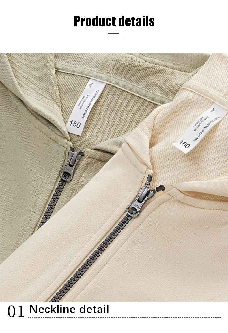 Children Sports Fitness 100% cotton Zip Up Hoodie LL-BW15 print logo 44