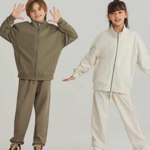 Children Casual Sports 100% cotton Jacket LL-BW25 print logo 2
