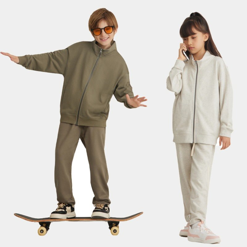 Children Casual Sports 100% cotton Jacket LL-BW25 print logo 15