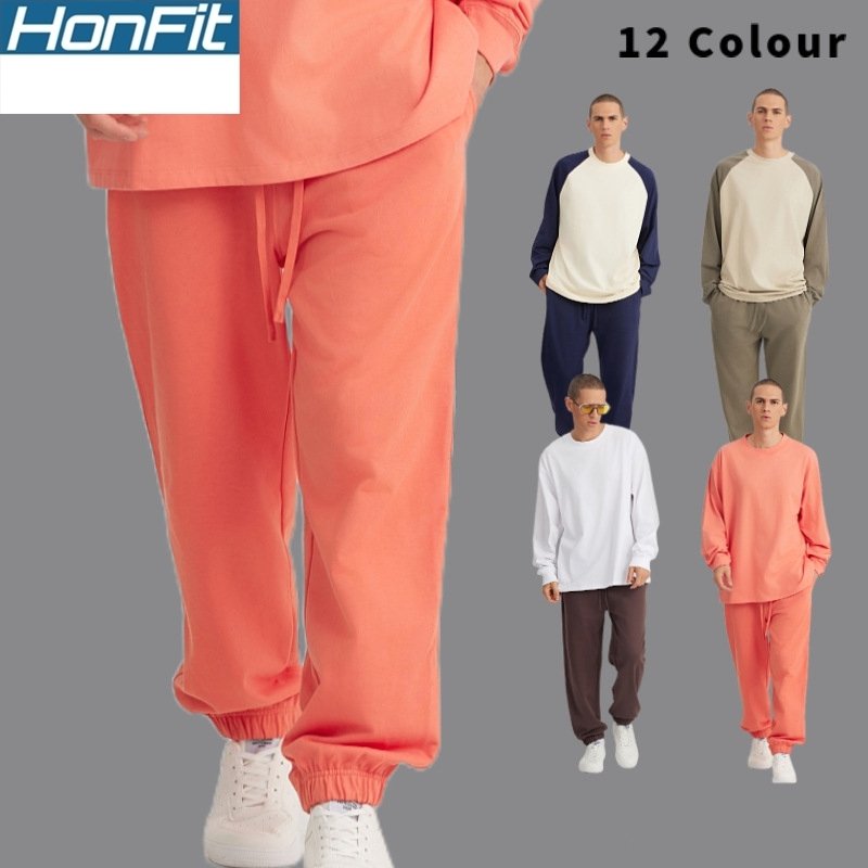 Mens Sports Fitness 100%cotton French Terry Jogger Pants LL-K8 print logo 23
