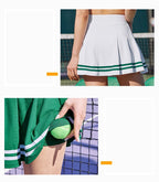 Womens Sports Training 75%Nyolon 25%Spandex Tennis Skirt LN13 print logo 24