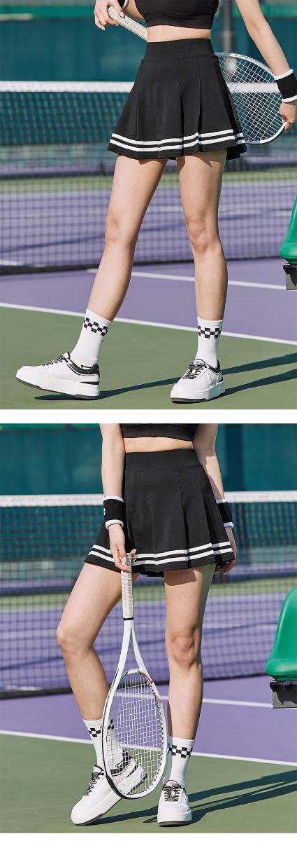 Womens Sports Training 75%Nyolon 25%Spandex Tennis Skirt LN13 print logo 25