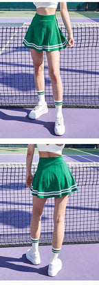 Womens Sports Training 75%Nyolon 25%Spandex Tennis Skirt LN13 print logo 31