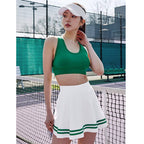 Womens Sports Training 75%Nyolon 25%Spandex Tennis Skirt LN13 print logo 7
