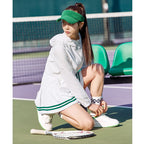 Womens Sports Training 75%Nyolon 25%Spandex Tennis Skirt LN13 print logo 9