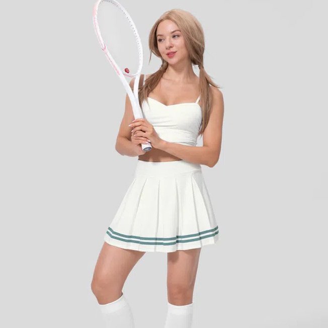 Womens Golf Sports 80%Cotton 20%Spandex Tennis Skirt LN16 print logo 5