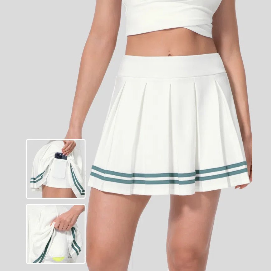 Womens Golf Sports 80%Cotton 20%Spandex Tennis Skirt LN16 print logo 9