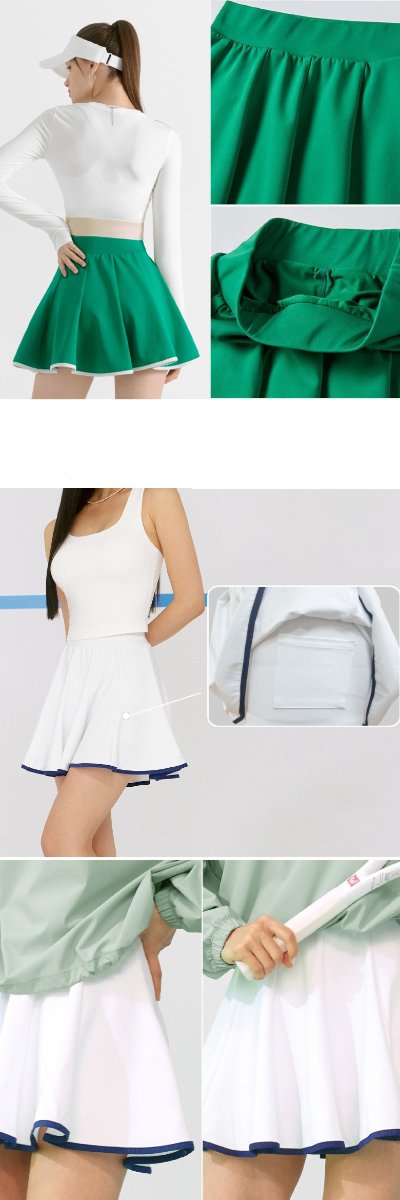 Womens Casual Sports Nylon Spandex Tennis Set LN22-LN21 - Skirt print logo 23