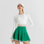 Womens Casual Sports Nylon Spandex Tennis Set LN22-LN21 - Skirt print logo 12