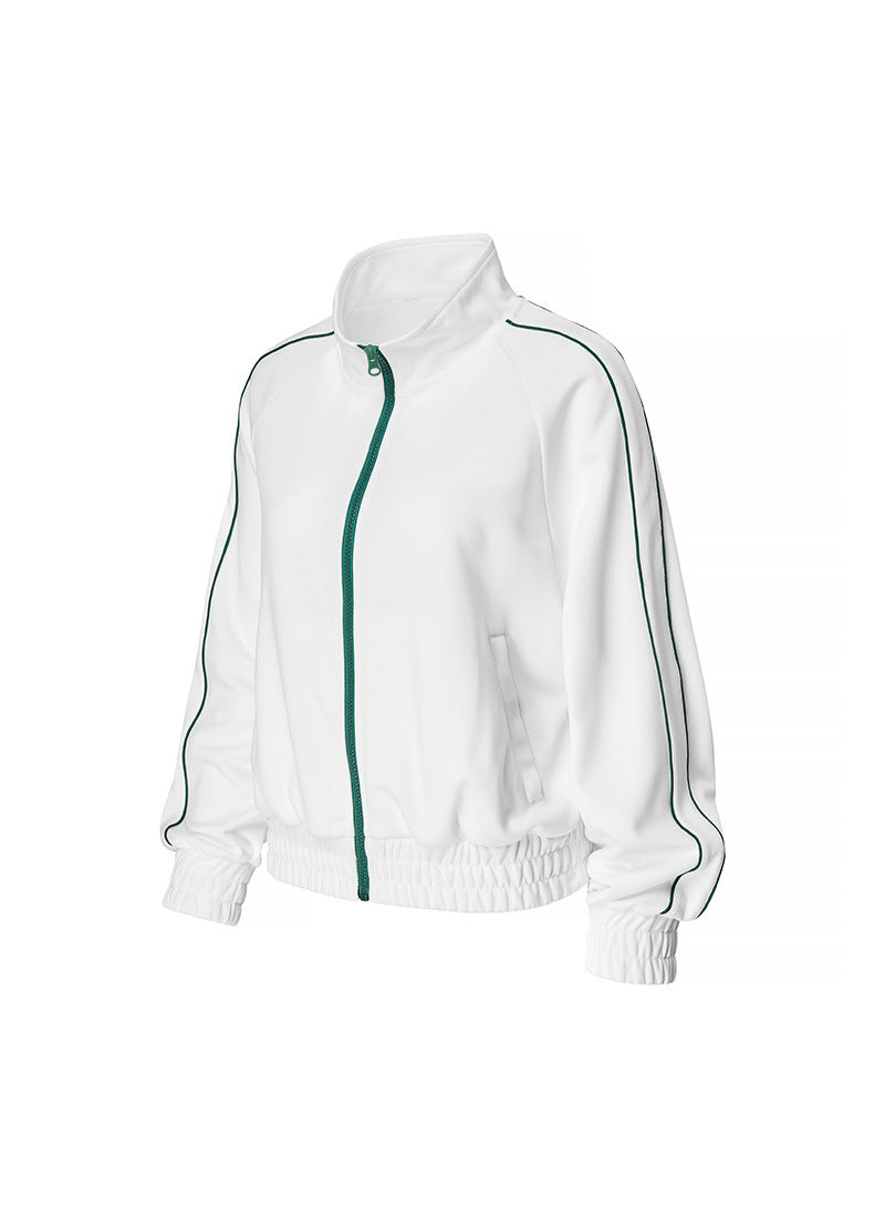 Womens Tennis Sports 55%rayon 40%polyester 5%spandex Jacket LN28 print logo 11