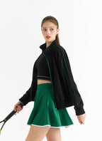Womens Tennis Sports 55%rayon 40%polyester 5%spandex Jacket LN28 print logo 24