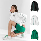 Womens Tennis Sports 55%rayon 40%polyester 5%spandex Jacket LN28 print logo 6