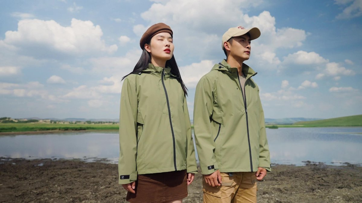 Mens Outdoor Sports  100%Nylon Hiking Jacket M-521 print logo 12