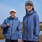 Mens Sportswear Waterproof 100%Polyester Hiking Jacket print logo 41