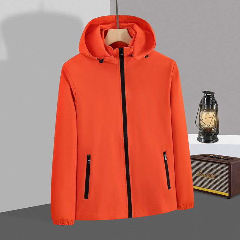 Mens Sportswear Waterproof 100%Polyester Hiking Jacket print logo 5
