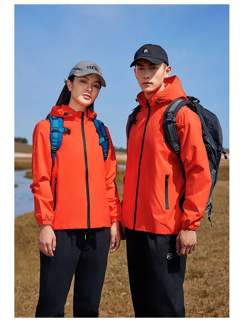 Mens Sportswear Waterproof 100%Polyester Hiking Jacket print logo 34