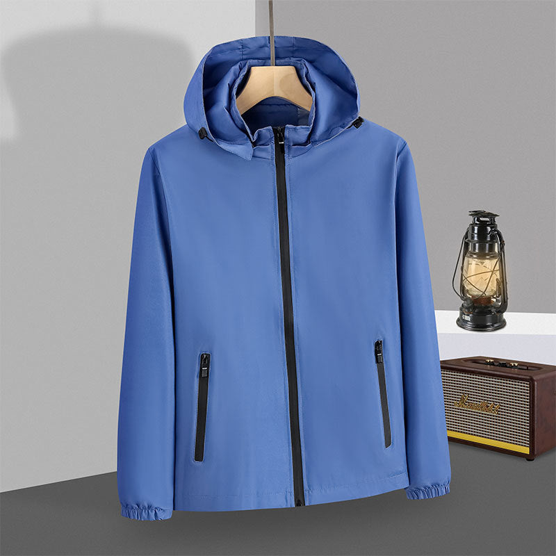 Mens Sportswear Waterproof 100%Polyester Hiking Jacket print logo 10