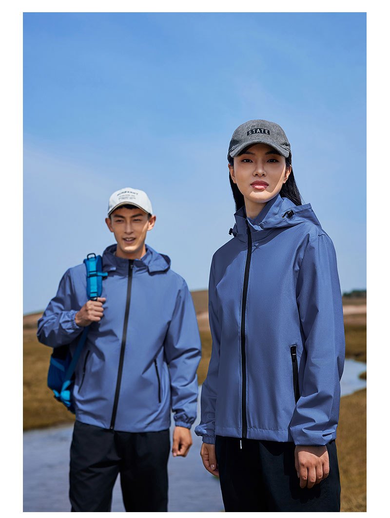 Mens Sportswear Waterproof 100%Polyester Hiking Jacket print logo 35