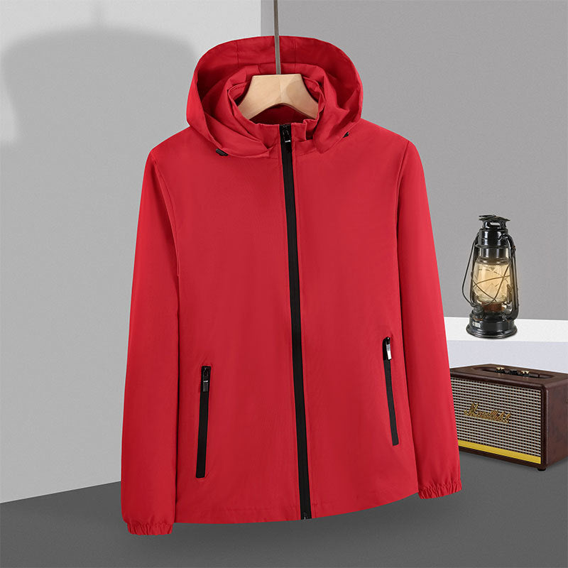 Mens Sportswear Waterproof 100%Polyester Hiking Jacket print logo 15