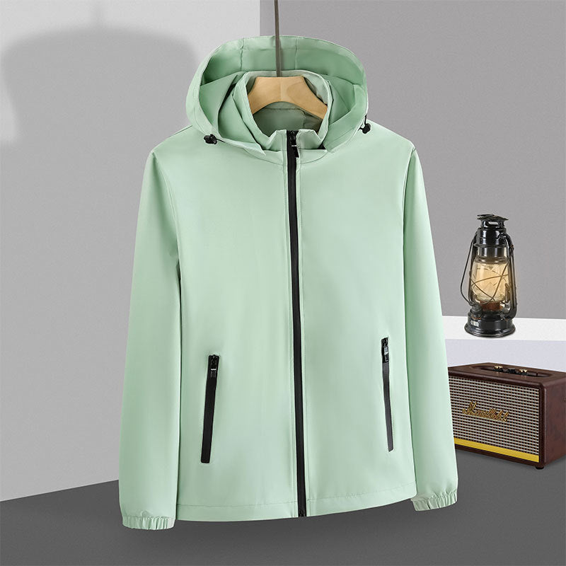 Mens Sportswear Waterproof 100%Polyester Hiking Jacket print logo 20