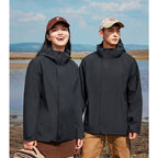 Mens Outdoor Windbreaker  100%Polyester Hiking Jacket M-909 print logo 37