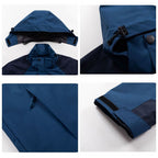 Mens Outdoor Windbreaker  100%Polyester Hiking Jacket M-909 print logo 21
