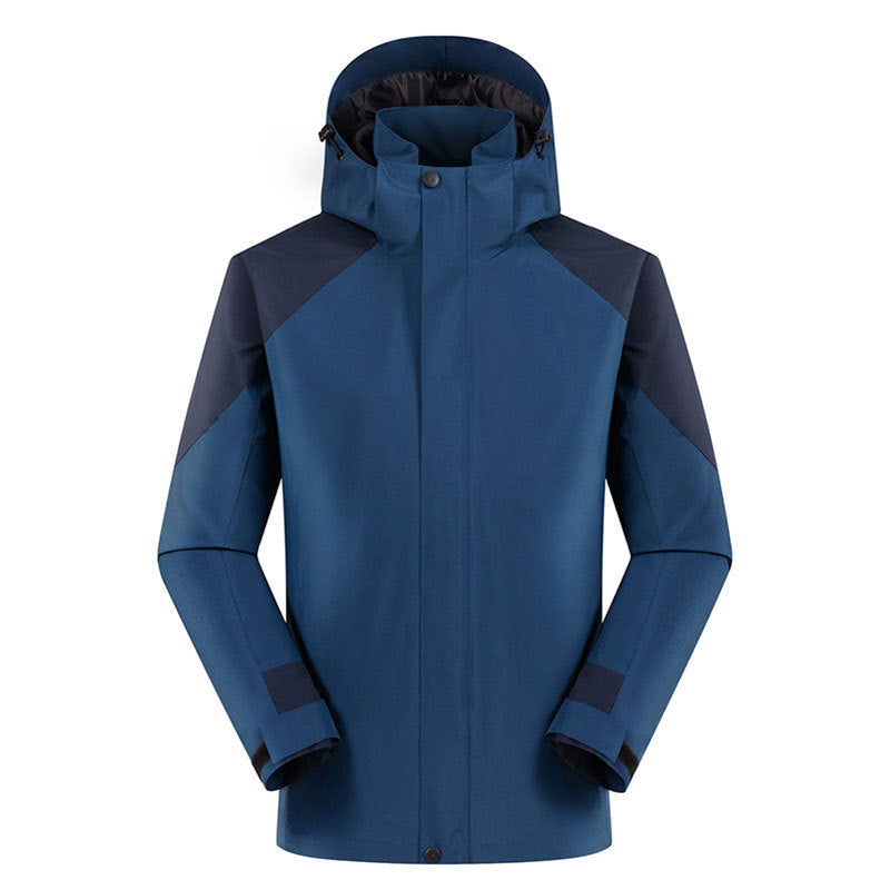 Mens Outdoor Windbreaker  100%Polyester Hiking Jacket M-909 print logo 15