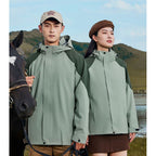 Mens Outdoor Windbreaker  100%Polyester Hiking Jacket M-909 print logo 40