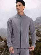 Mens Activewear Sports  88%Nylon 12%Spandex Jacket M-D42181 print logo 21