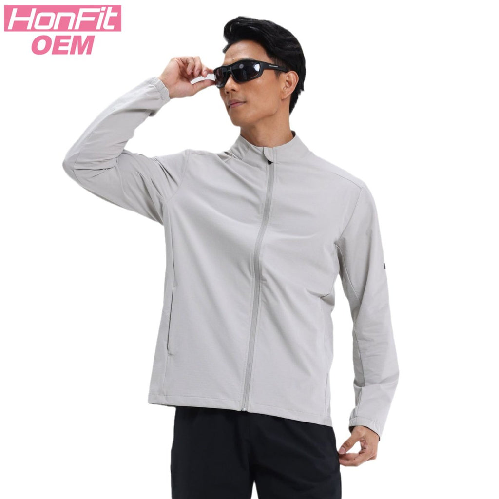 Mens Activewear Sports  88%Nylon 12%Spandex Jacket M-D42181 print logo 10
