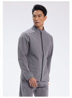Mens Activewear Sports  88%Nylon 12%Spandex Jacket M-D42181 print logo 34