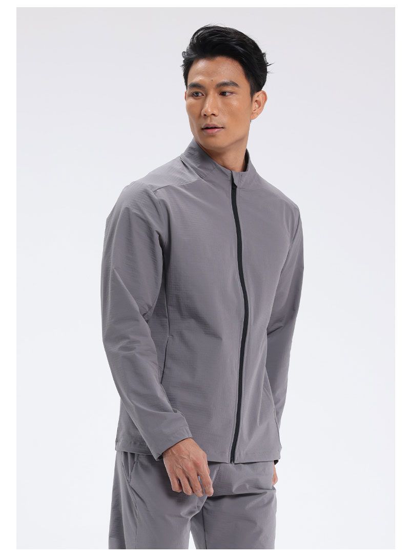 Mens Activewear Sports  88%Nylon 12%Spandex Jacket M-D42181 print logo 34