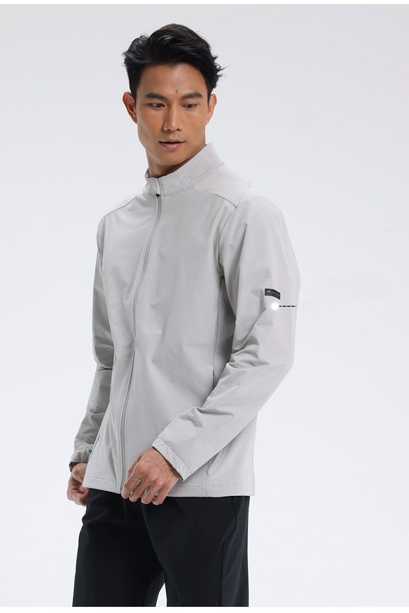 Mens Activewear Sports  88%Nylon 12%Spandex Jacket M-D42181 print logo 22