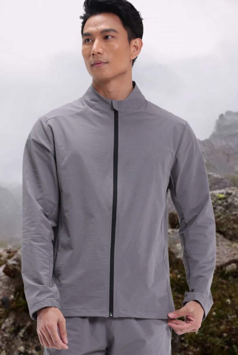 Mens Activewear Sports  88%Nylon 12%Spandex Jacket M-D42181 print logo 7