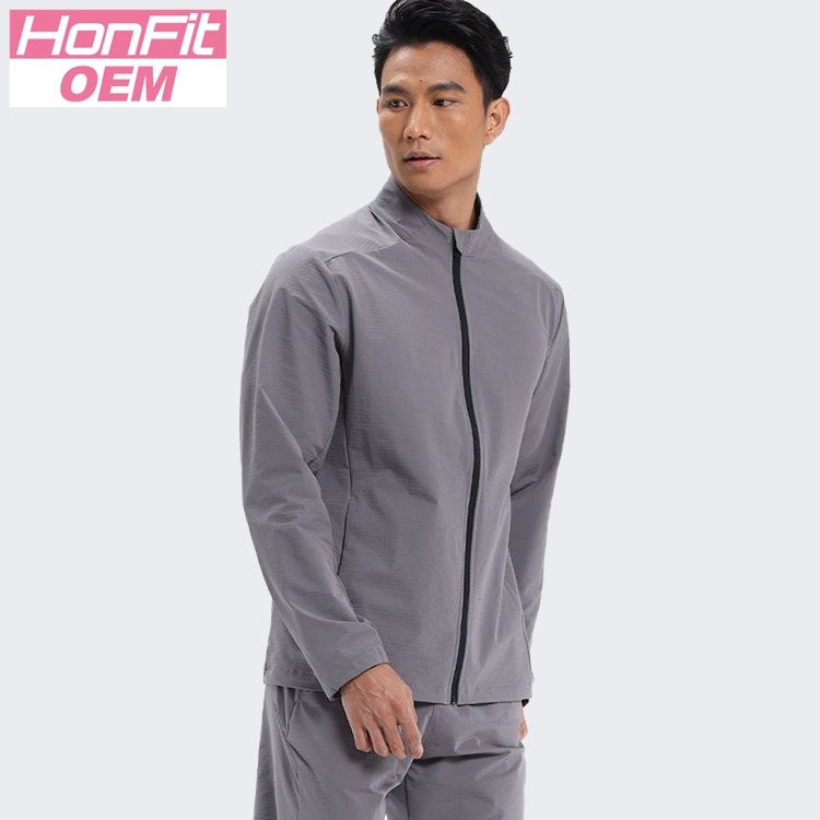 Mens Activewear Sports  88%Nylon 12%Spandex Jacket M-D42181 print logo 16