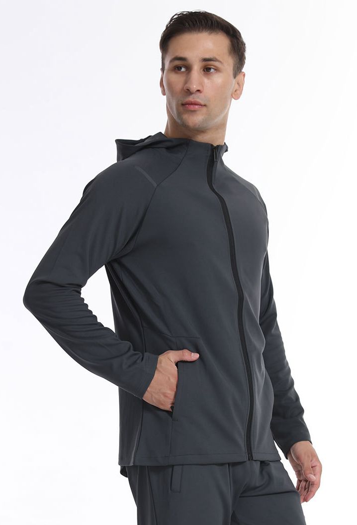 Mens Casual Fitness  90%Polyester 10%Spandex Jacket M-W007 print logo 17