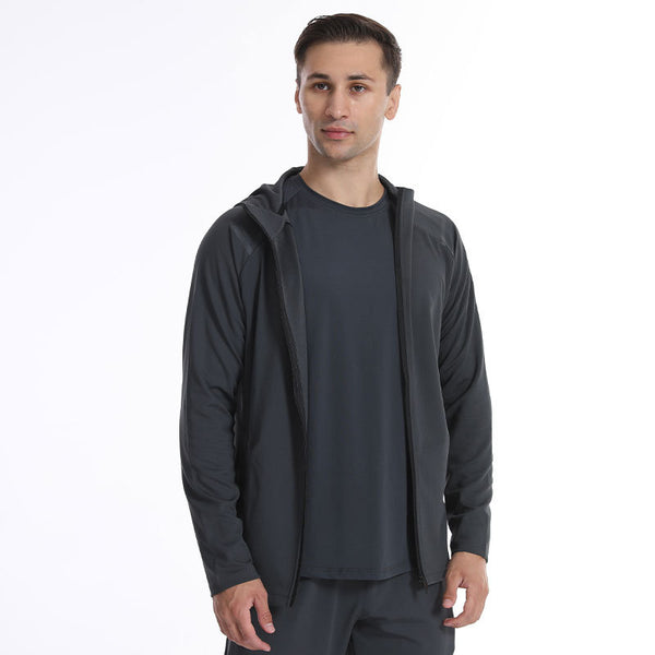 Mens Casual Fitness  90%Polyester 10%Spandex Jacket M-W007 print logo 1