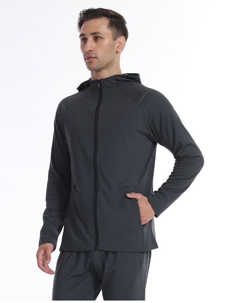 Mens Casual Fitness  90%Polyester 10%Spandex Jacket M-W007 print logo 26