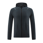 Mens Casual Fitness  90%Polyester 10%Spandex Jacket M-W007 print logo 3