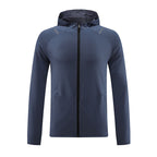 Mens Casual Fitness  90%Polyester 10%Spandex Jacket M-W007 print logo 11