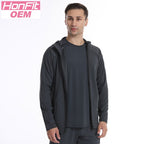 Mens Casual Fitness  90%Polyester 10%Spandex Jacket M-W007 print logo 8