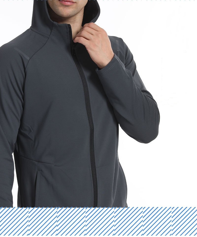 Mens Casual Fitness  90%Polyester 10%Spandex Jacket M-W007 print logo 20