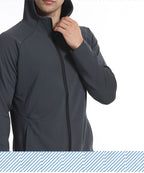 Mens Casual Fitness  90%Polyester 10%Spandex Jacket M-W007 print logo 20