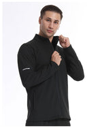 Mens Sportswear Workout  90%Polyester 10%Spandex Jacket M-W008 print logo 30