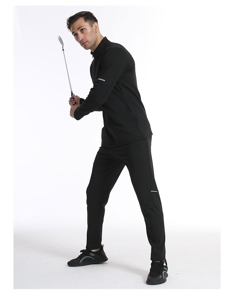Mens Sportswear Workout  90%Polyester 10%Spandex Jacket M-W008 print logo 32