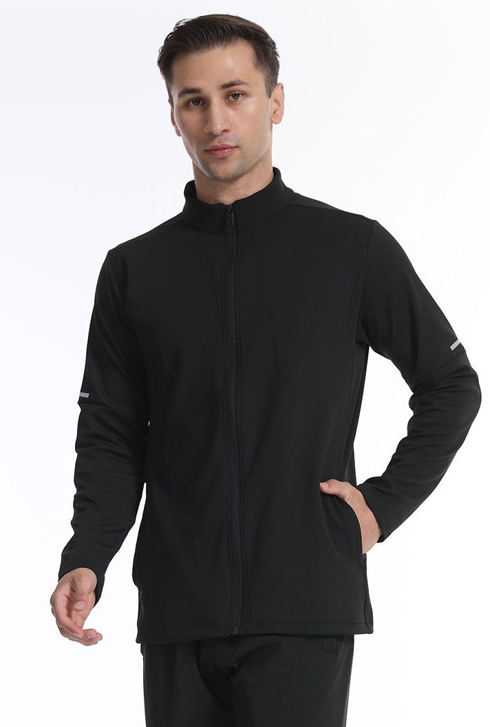 Mens Sportswear Workout  90%Polyester 10%Spandex Jacket M-W008 print logo 20