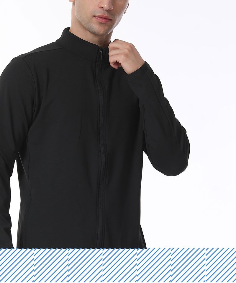 Mens Sportswear Workout  90%Polyester 10%Spandex Jacket M-W008 print logo 24