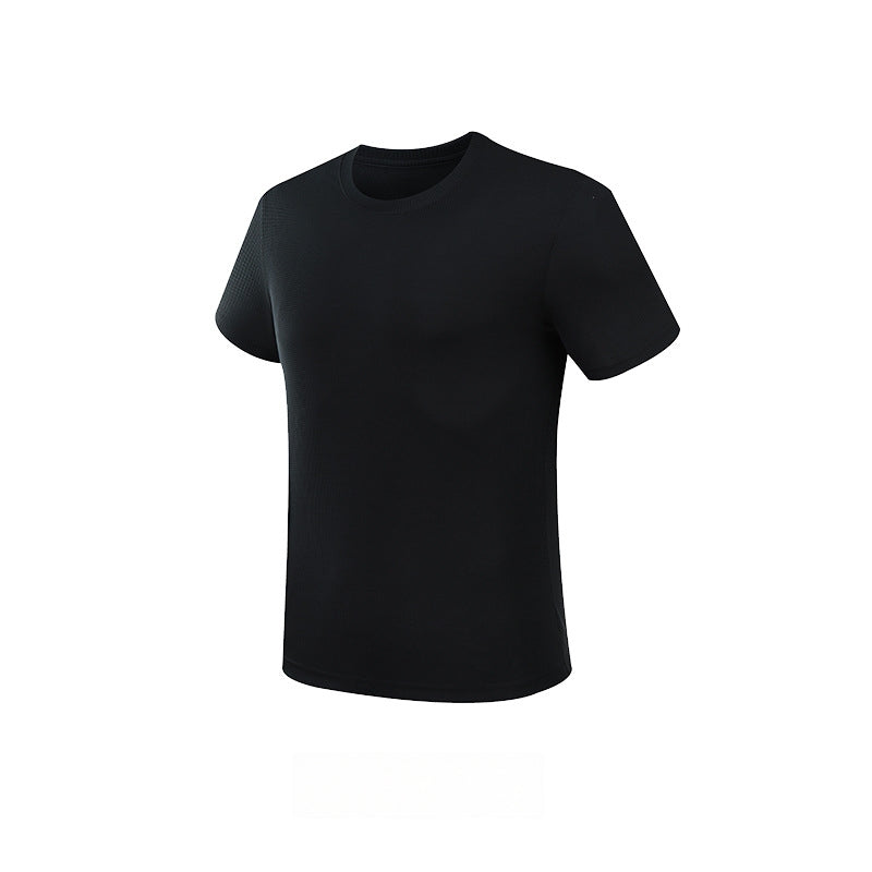 Custom 80GSM 100%polyester Lightweight Men's running shirts M001-1 print logo 6